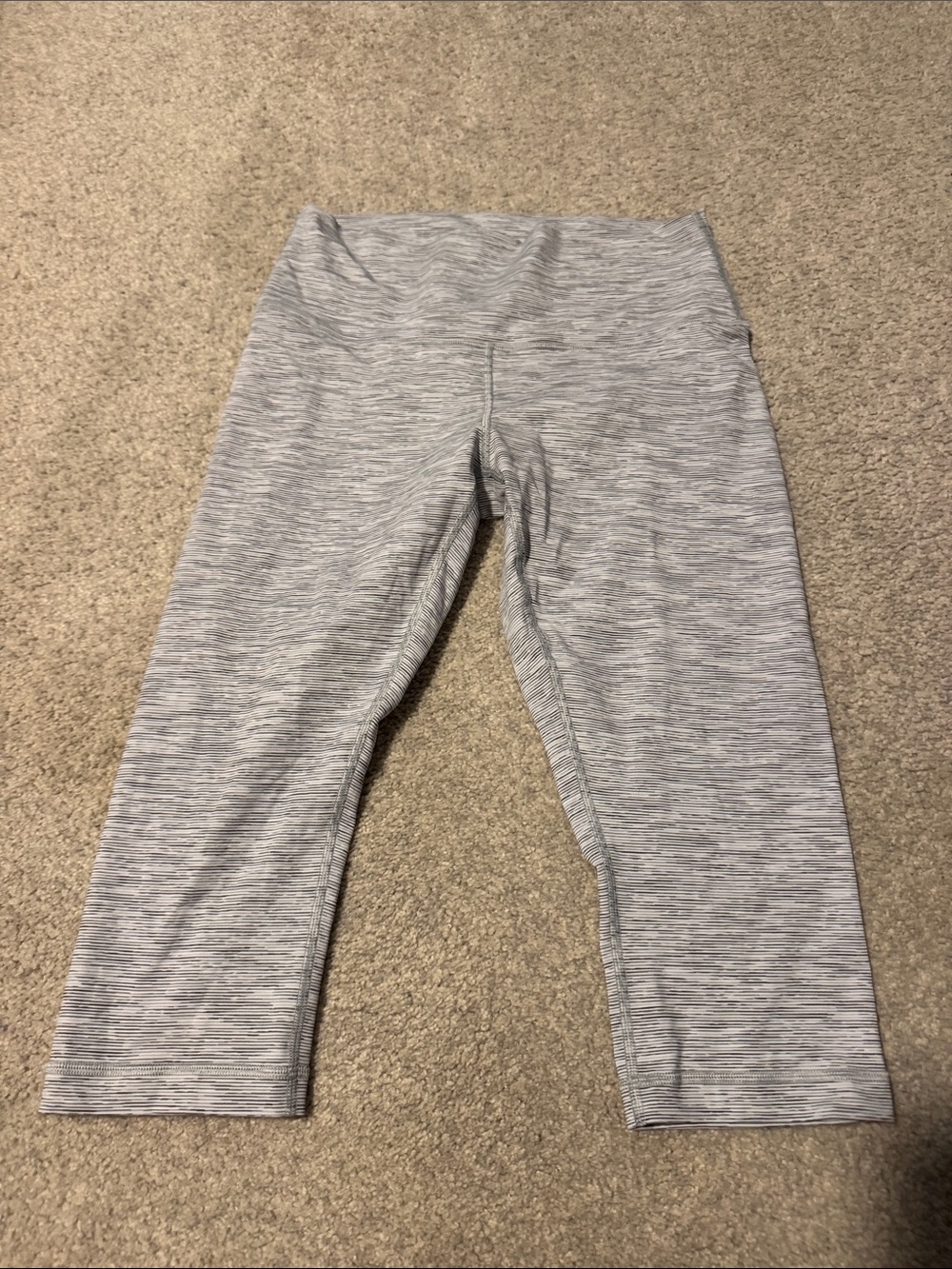 lululemon athletica Gray Space-Dyed Capri Leggings